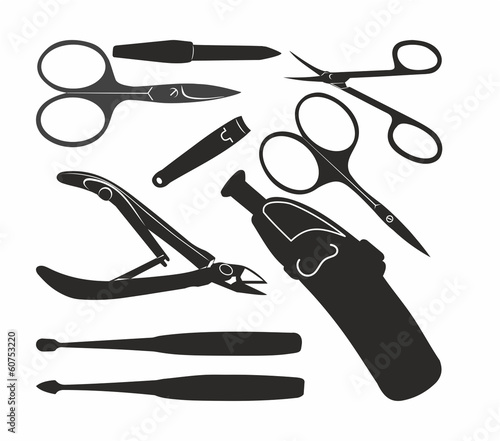 contour of manicure tools