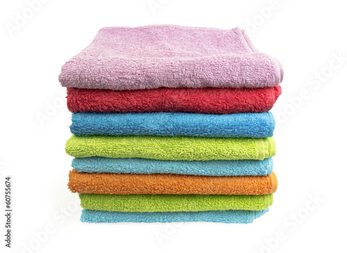 A stack of folded towels © EloPaint