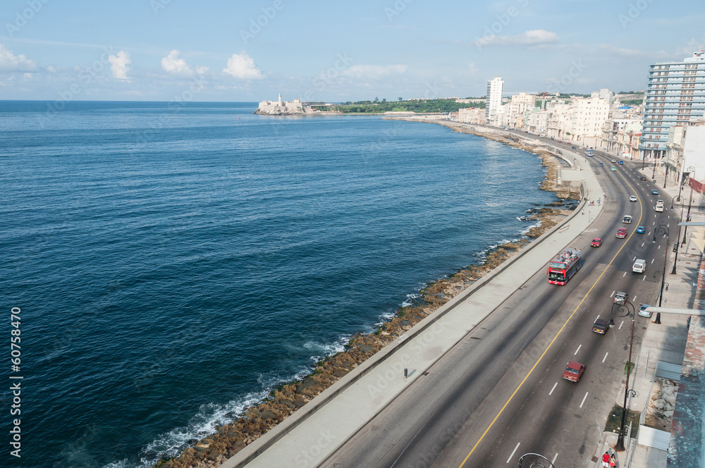 Havana Malecon - Centre and Vedado. Havana Malecon - Centre and Vedado.