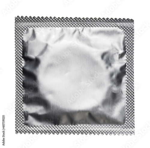 Tableau sur toile Condom isolated on white background