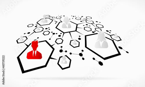 Abstract vector illustration of a business leader