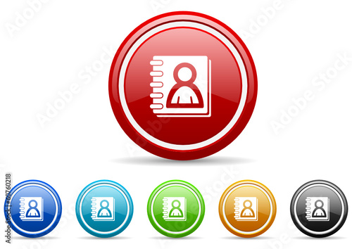 address book icon vector set