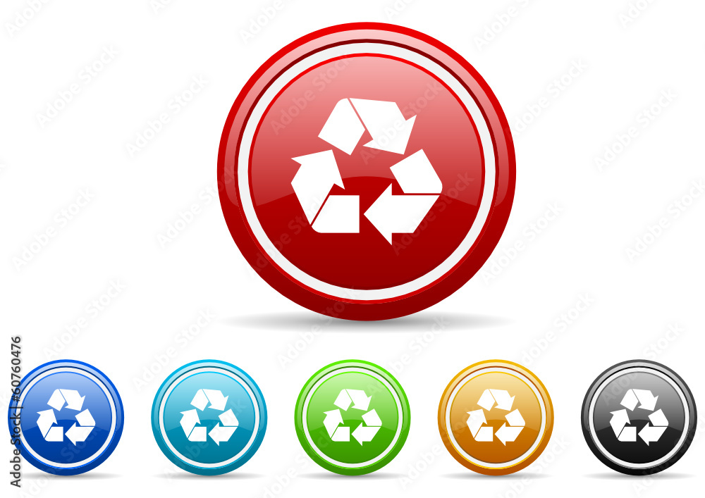 recycle icon vector set recycle icon vector set