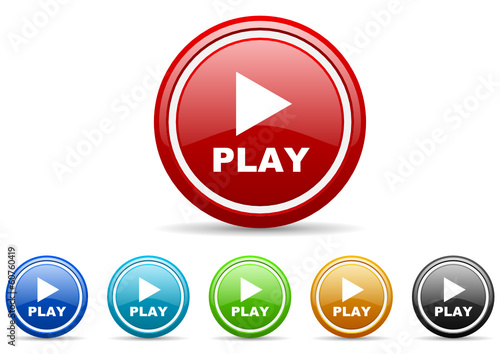 play icon vector set Free Download play icon vector set - GFXLoad