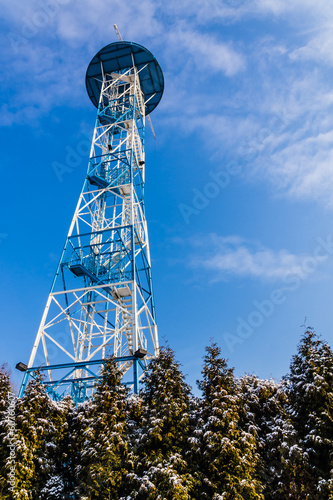 Parachute tower in Katowice, Silesia region.