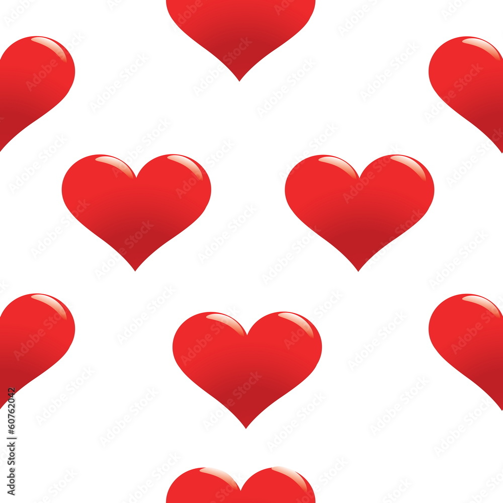Red heart seamless pattern Red heart seamless pattern