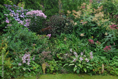 Photos border in een tuin