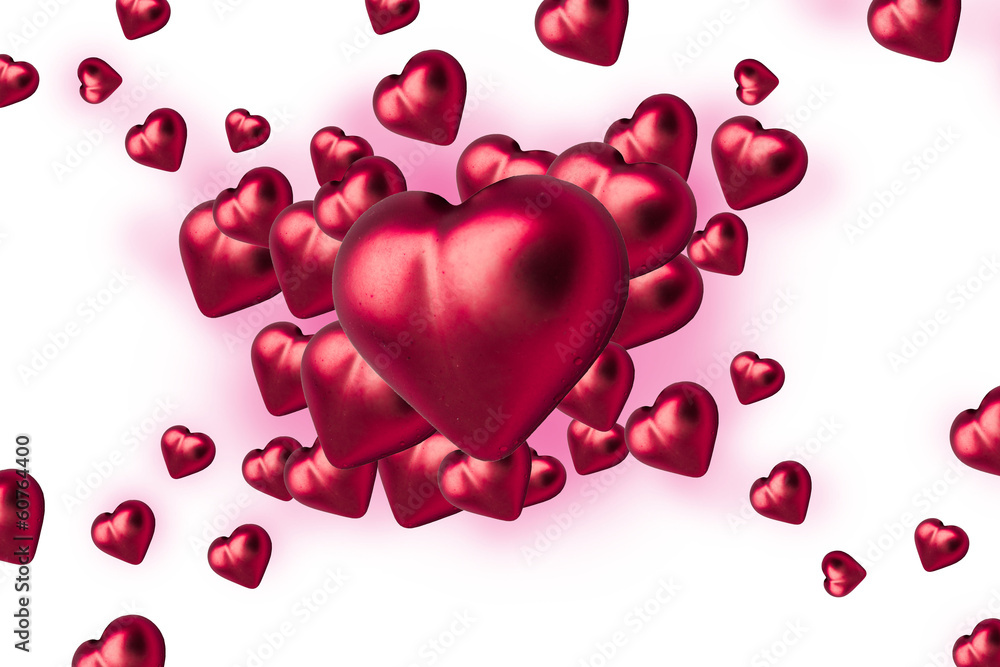 St.Valentines heart on a white background St.Valentines heart on a white background