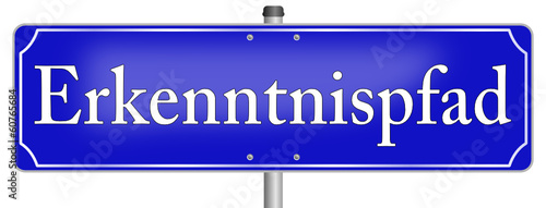 Erkenntnispfad Schild blau  #140127-svg06