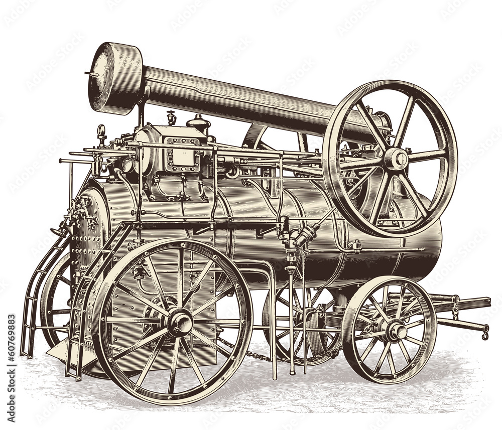 Fototapeta premium locomobile - steampunk vehicle