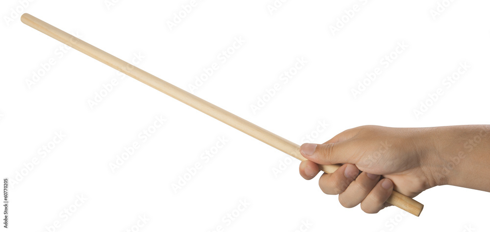Hand holding a point stick Hand holding a point stick