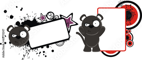 panther cartoon vector copyspace
