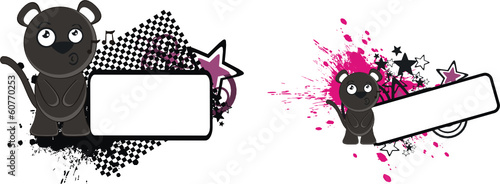 black cat vector copyspace