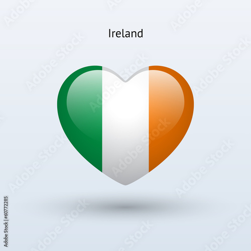 Love Ireland symbol. Heart flag icon. Free Download Love Ireland symbol. Heart flag icon. - GFXLoad