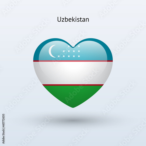Free Download Love Uzbekistan symbol. Heart flag icon. - GFXLoad
