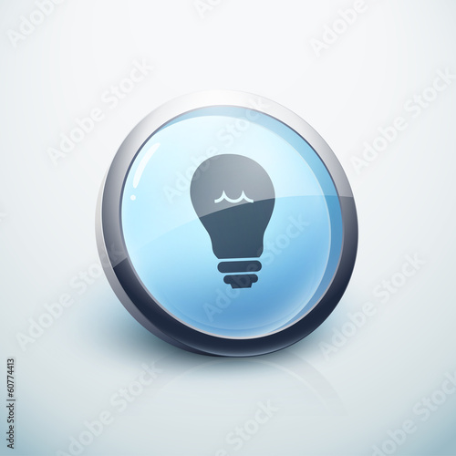 icône bouton internet ampoule idée