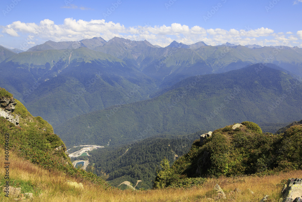 Caucasus Mountains in Krasnaya Polyana.