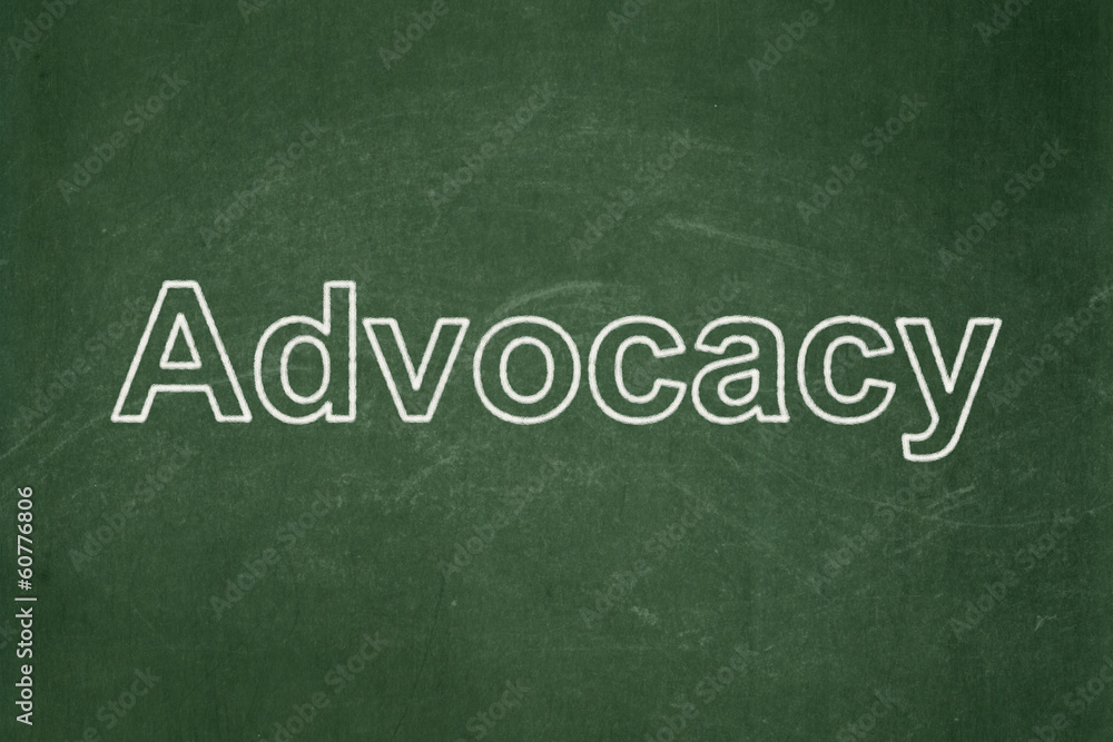 Obraz premium Law concept: Advocacy on chalkboard background