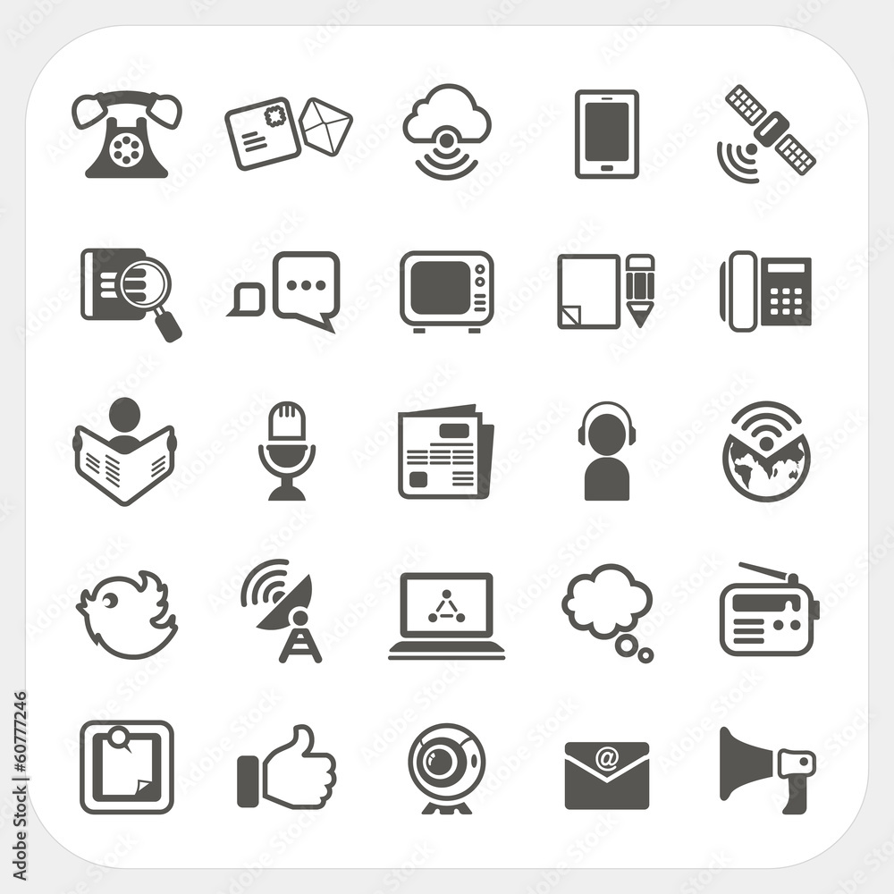 Communication icons set Communication icons set