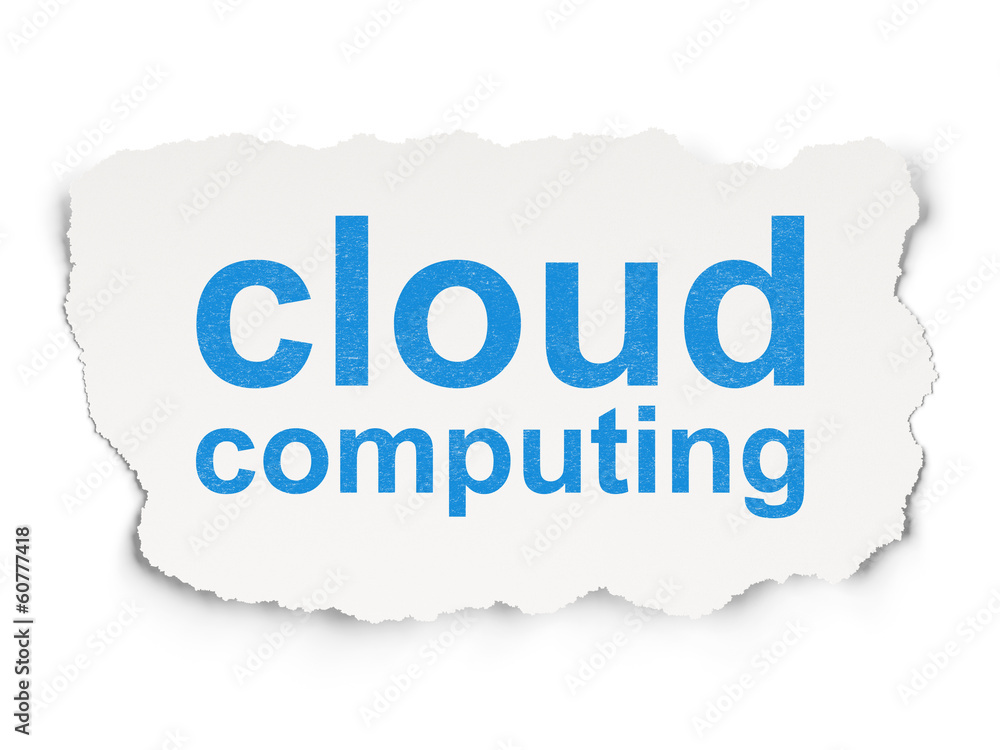 Cloud networking concept: Cloud Computing on Paper background