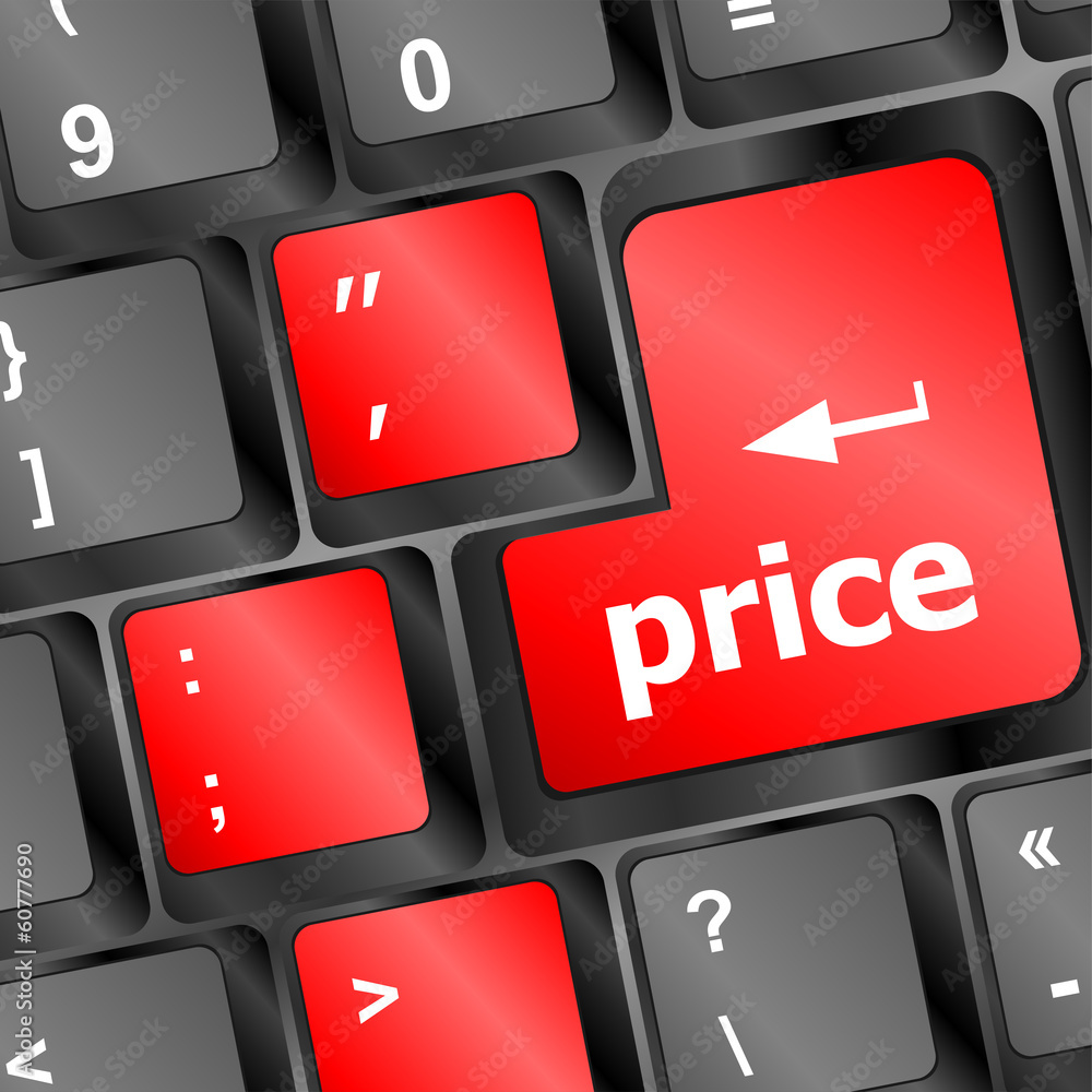 price button on keyboard keys - internet concept price button on keyboard keys - internet concept