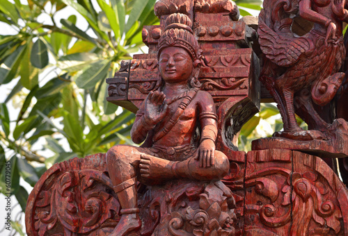 Temple wall decoration, Thailand photo