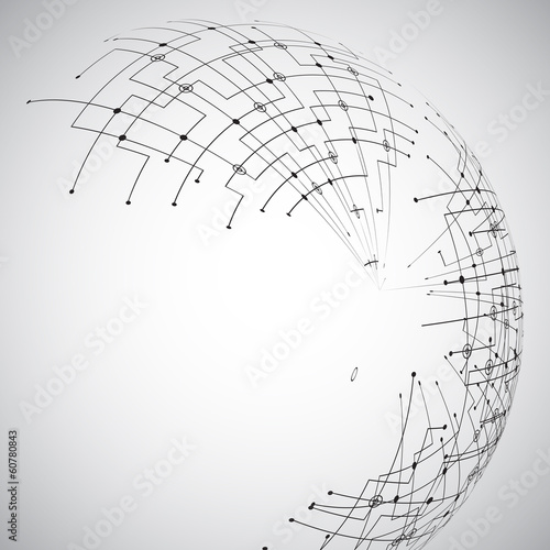 Abstract technology globe