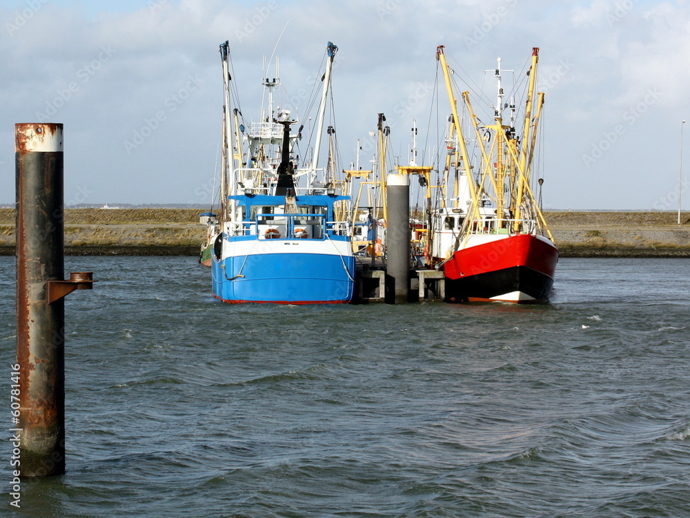 fishing boats in the harbour from Lauwersoog