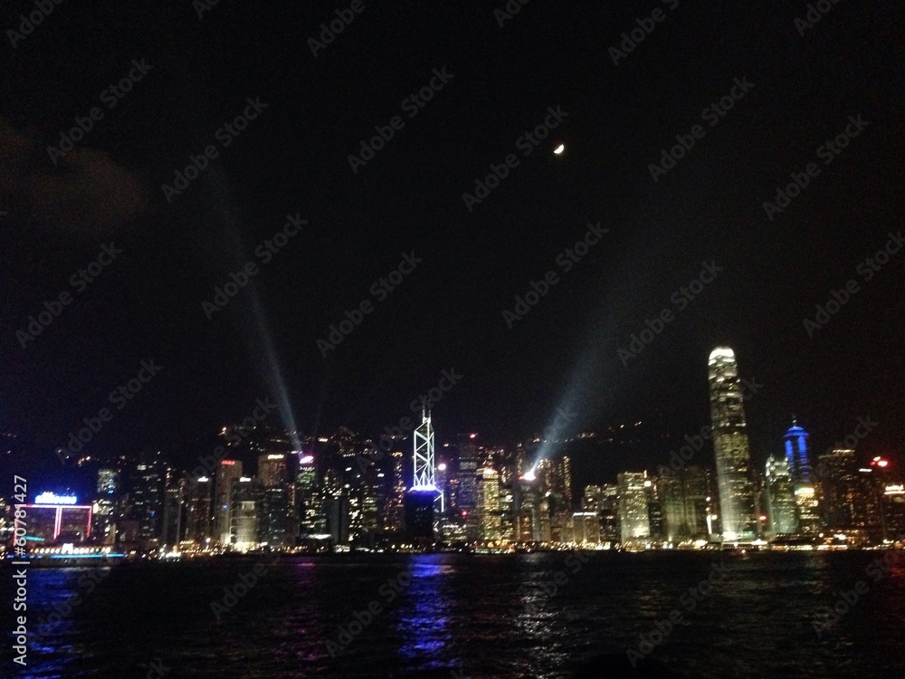 Obraz premium Light show hong kong