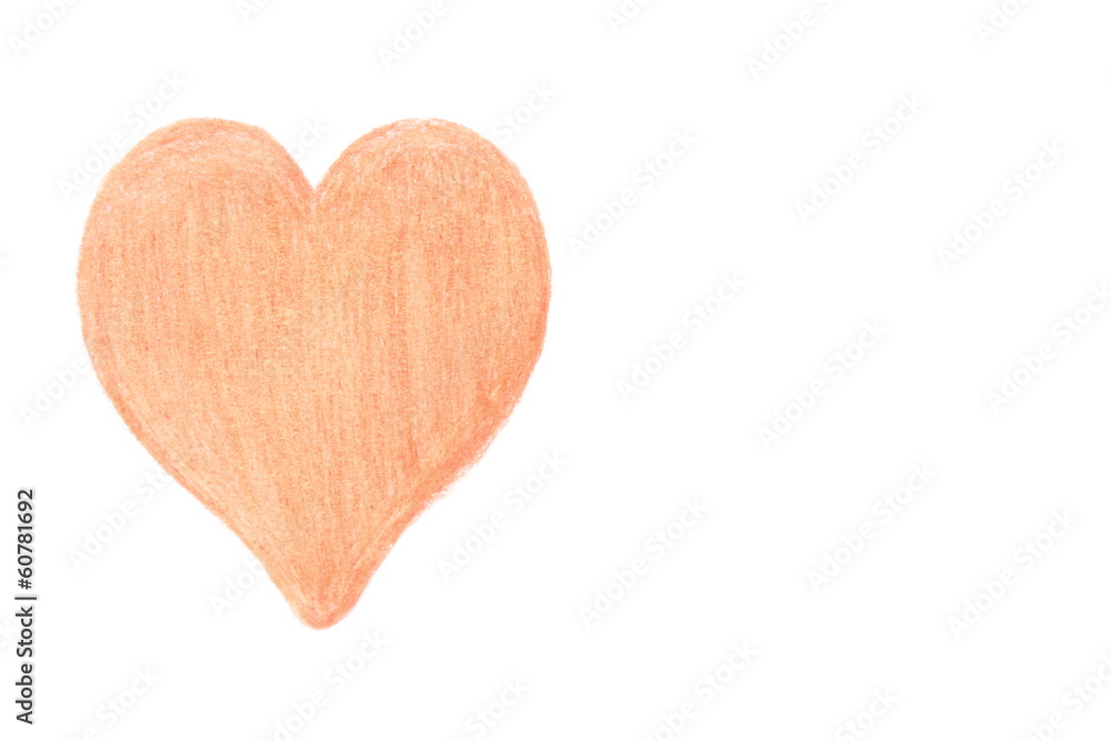 Heart shape with copy space for text. White background Heart shape with copy space for text. White background