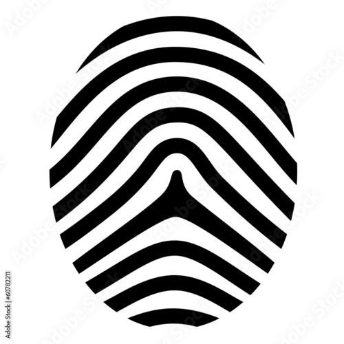 vector drawing fingerprint symbol