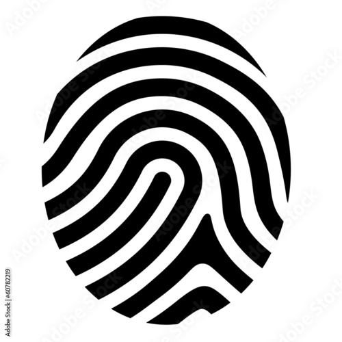 vector drawing fingerprint symbol