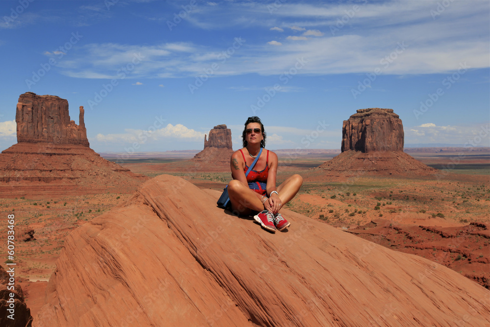 femme à Monument Valley, Arizona