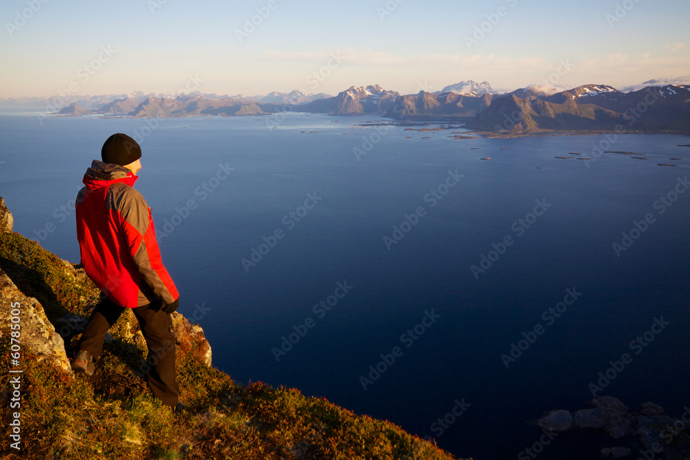 Naklejka premium Hiking in Norway