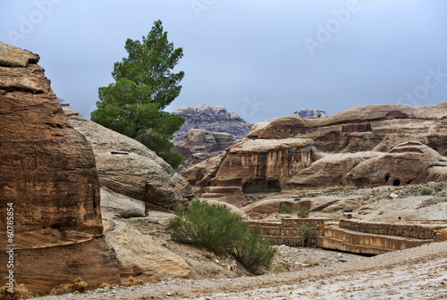 landscape near of ancient Petra in Jordan