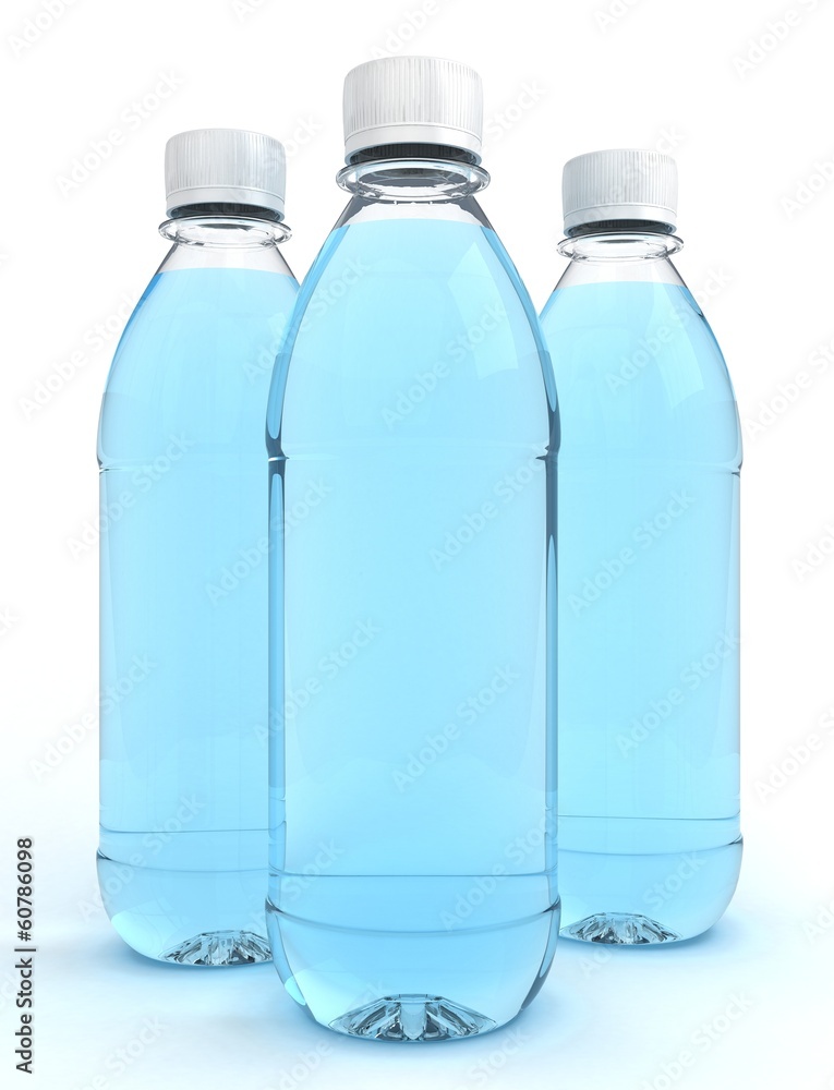 Bottles of water isolated on white background Bottles of water isolated on white background