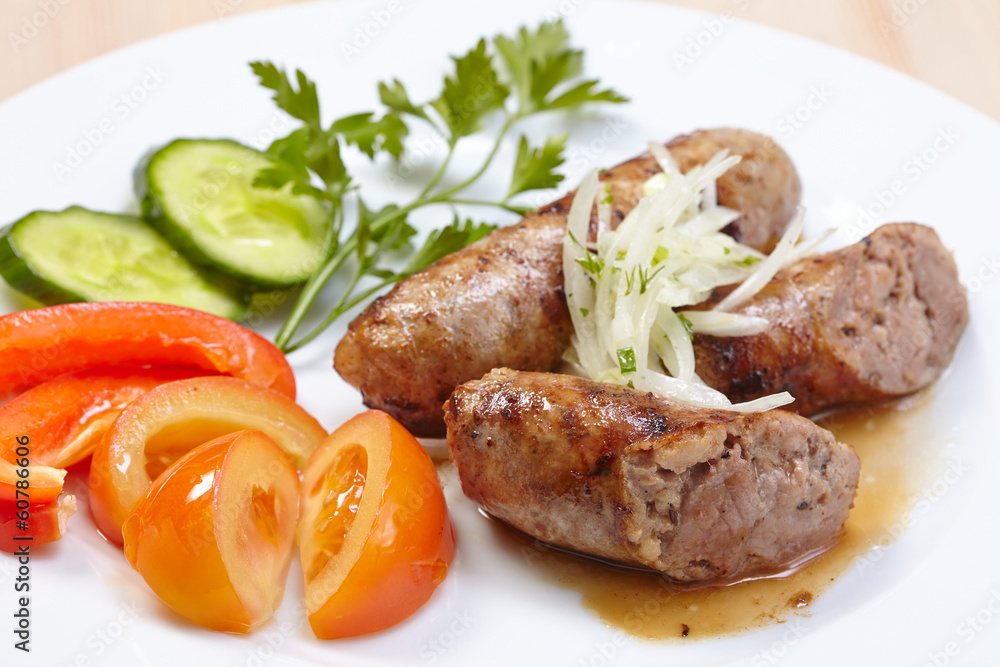 sausage with vegetables