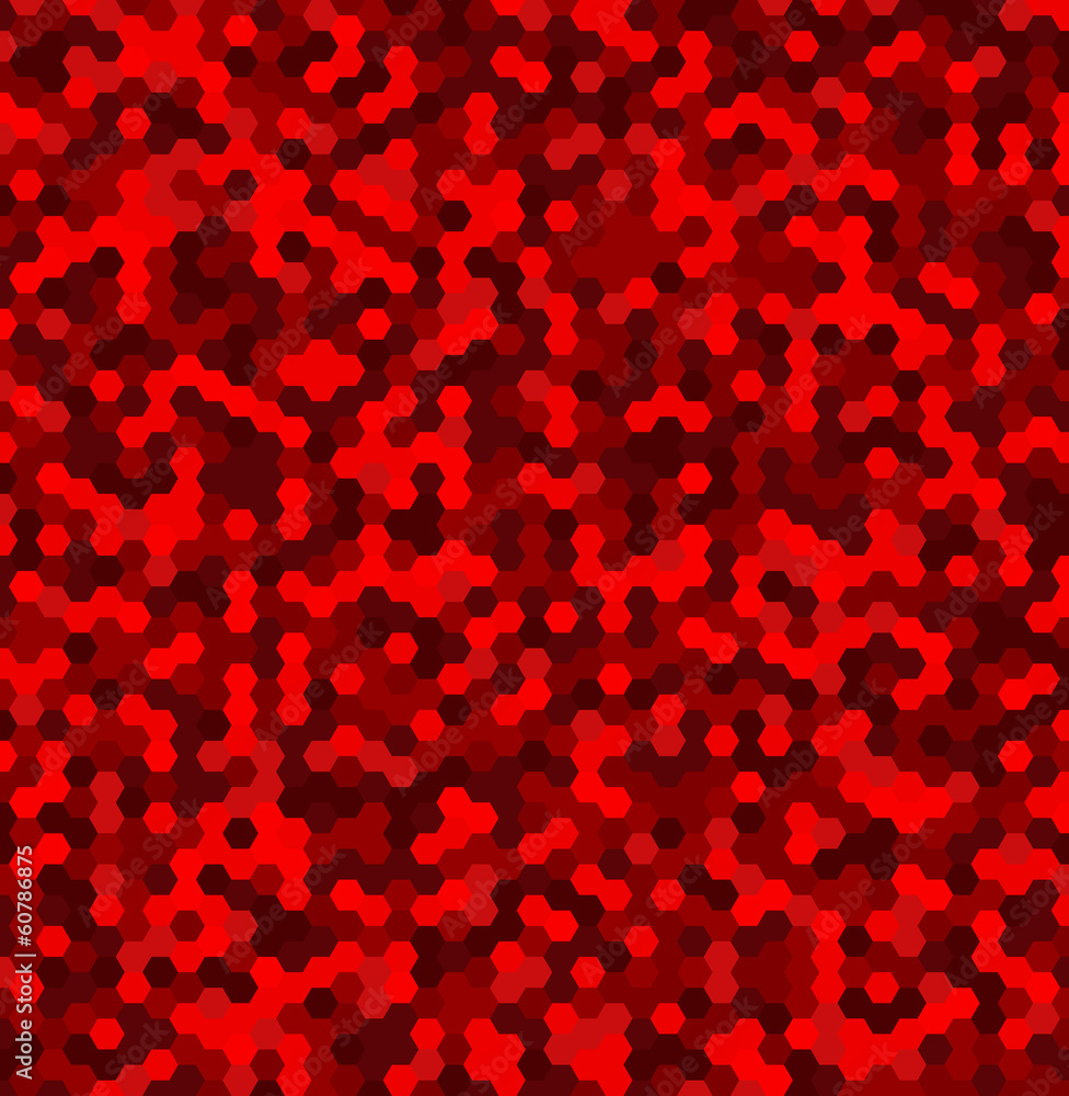 Hexagons in shades of red, background + two more variants inside Hexagons in shades of red, background + two more variants inside