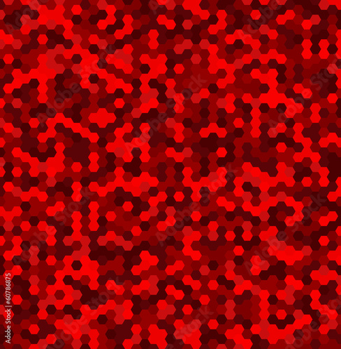 Hexagons in shades of red, background + two more variants inside