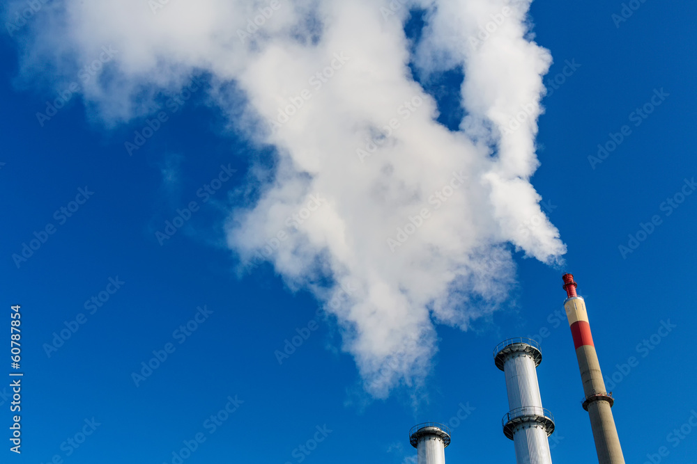 Obraz na plátně smoking industrial chimney