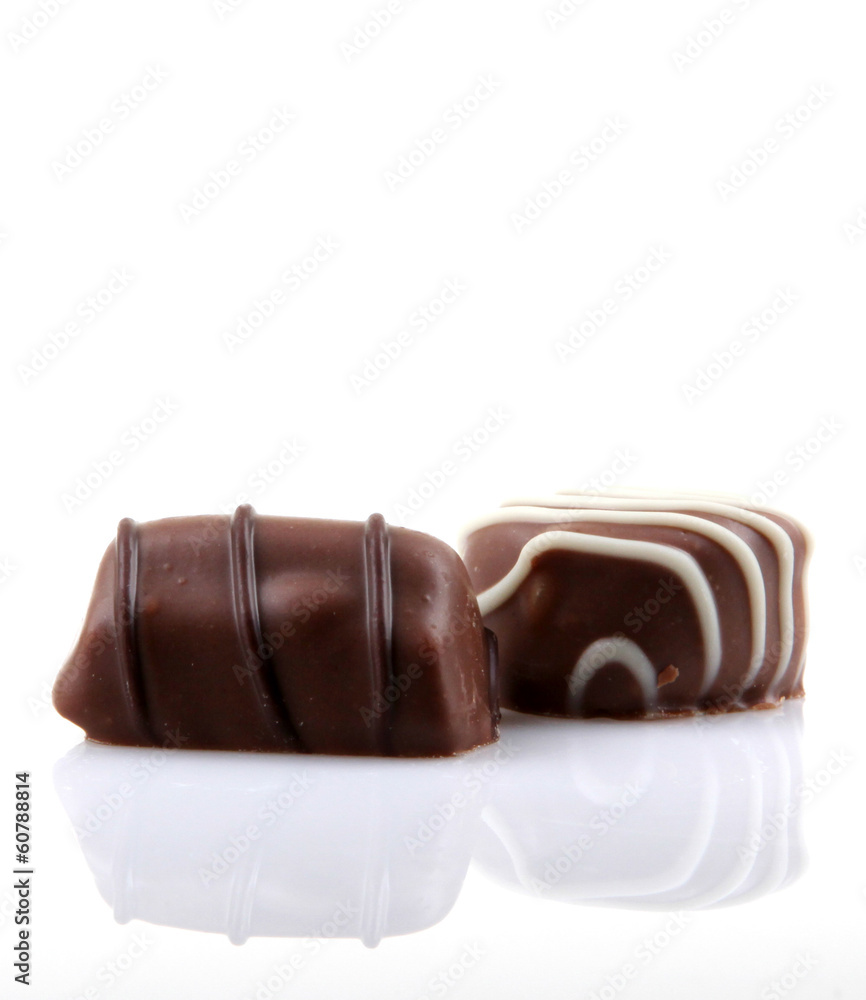Obraz premium Chocolate Isolated On White Background