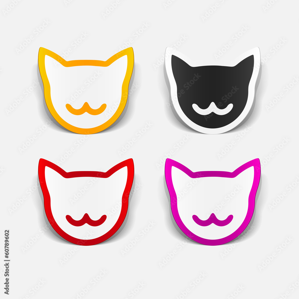 realistic design element: cat