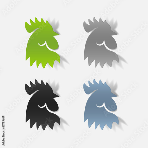 realistic design element: cock