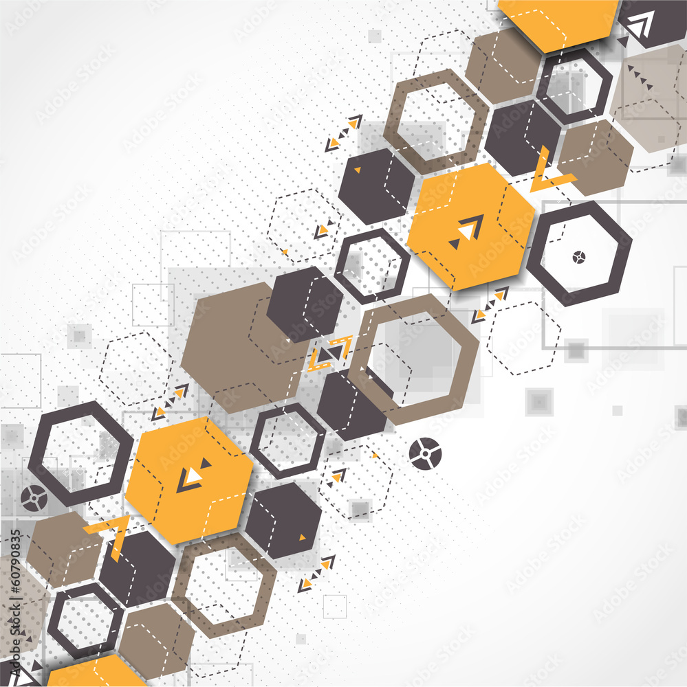 Abstract background with hexagonal shapes Abstract background with hexagonal shapes