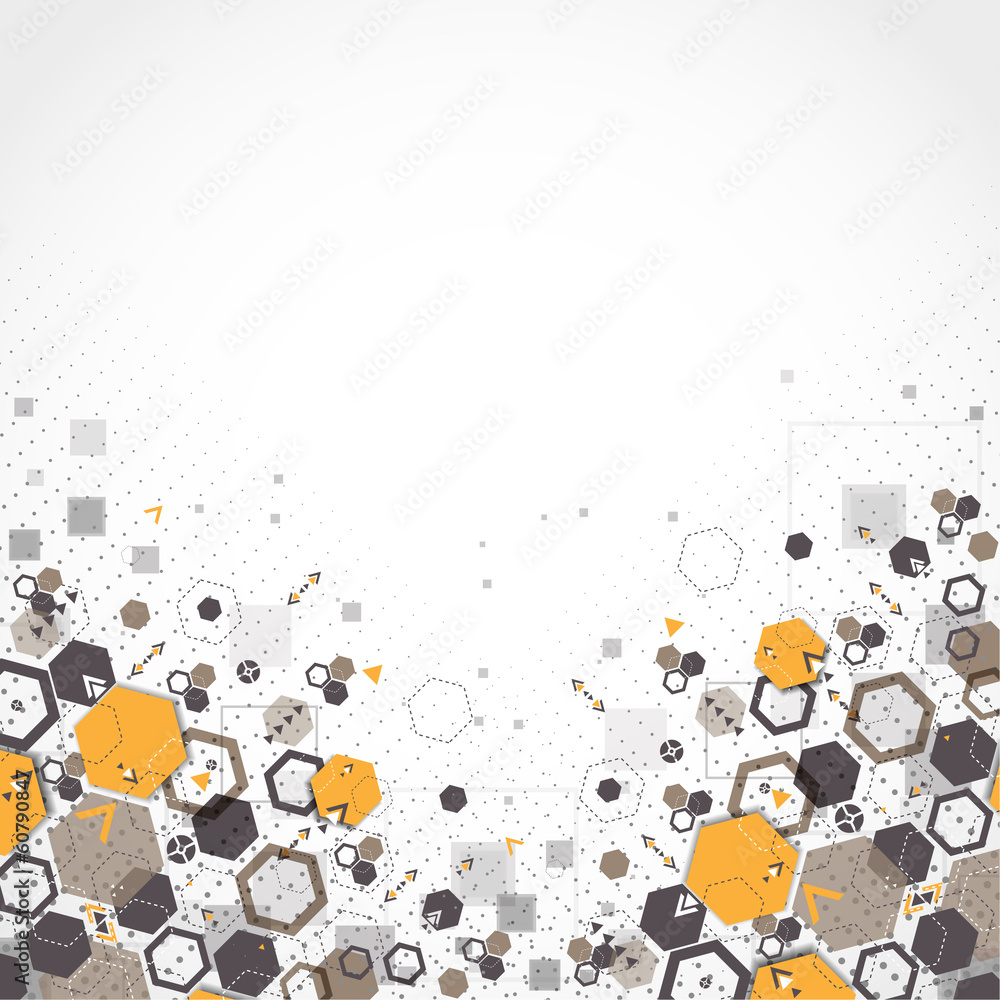 Obraz premium Abstract background with hexagonal shapes