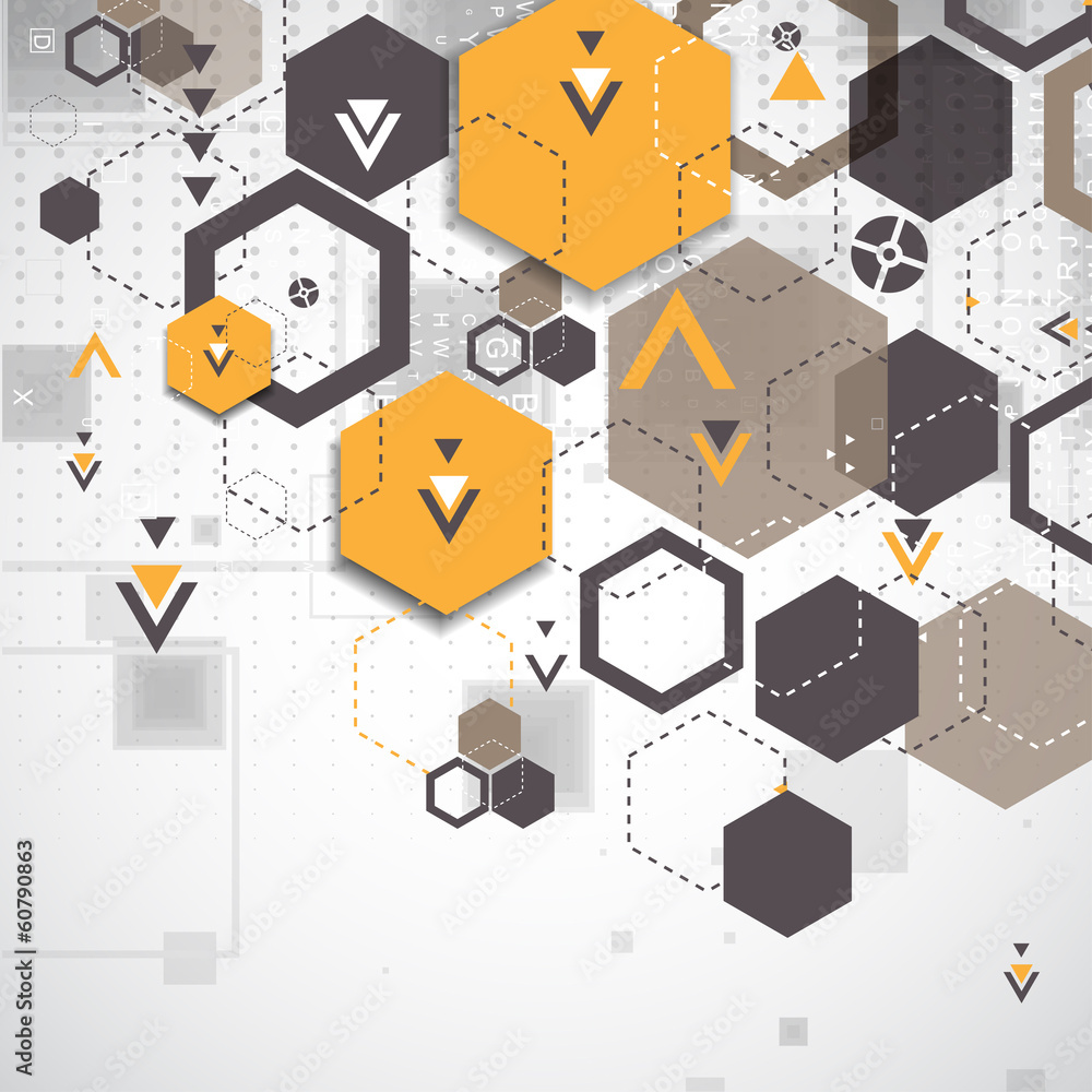 Abstract background with hexagonal shapes Abstract background with hexagonal shapes