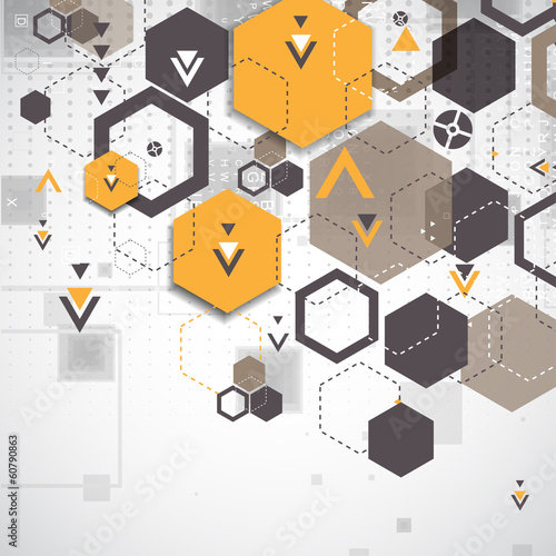 Abstract background with hexagonal shapes