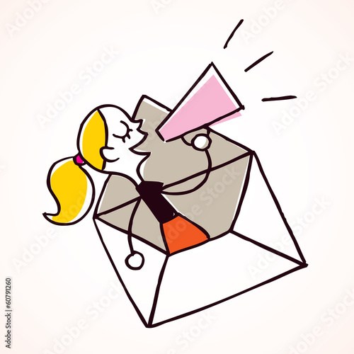 girl message loudhailer
