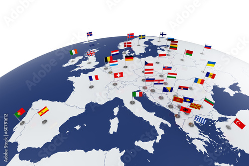 Fototapeta Naklejka Na Ścianę i Meble -  Europe map