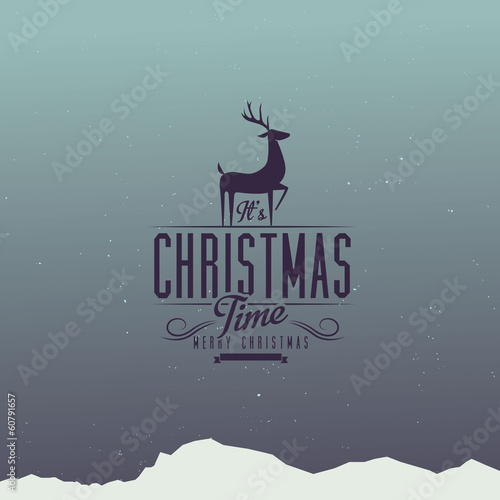 Typographic Vintage Christmas Design
